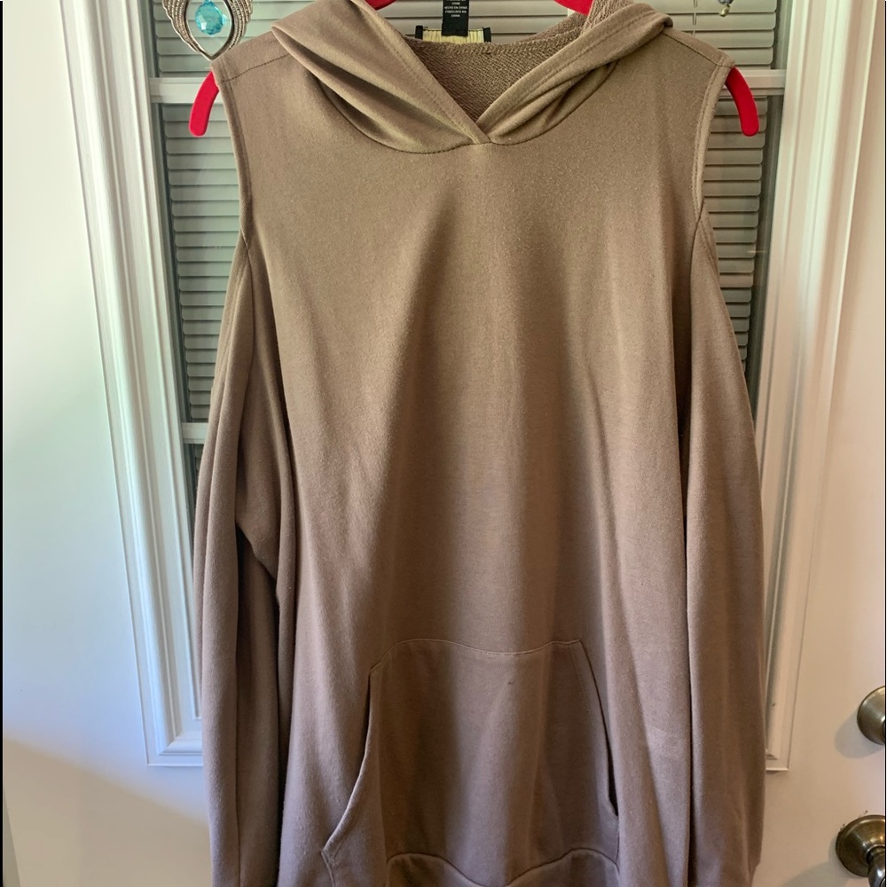 Forever 21 Open Shoulder Hoodie